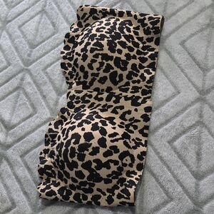Leopard Print Strapless Bra